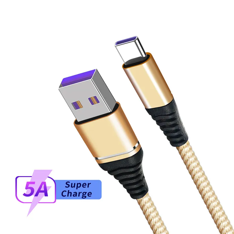

1M 5A Super Fast Charging USB C TYPE C Cable Type-C USB 3.1 Cable, Red/white/yellow/black