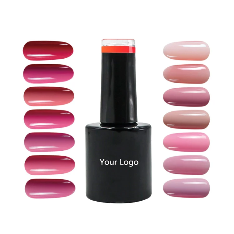 

Factory Wholesale professional Customized label soak off 8ml thinner color uv nail gel and nail polish bottle uv gel