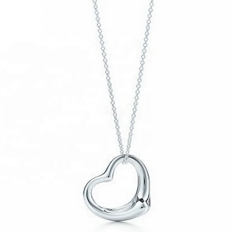 

Hot Sale Fashion Glossy Heart-shaped Necklace Women Minimalist Heart Choker Necklace Collier, Picture