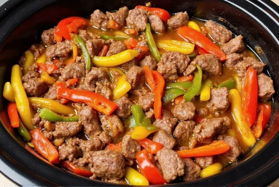crockpot pepper steak foolproof recipe no mushy veggies
