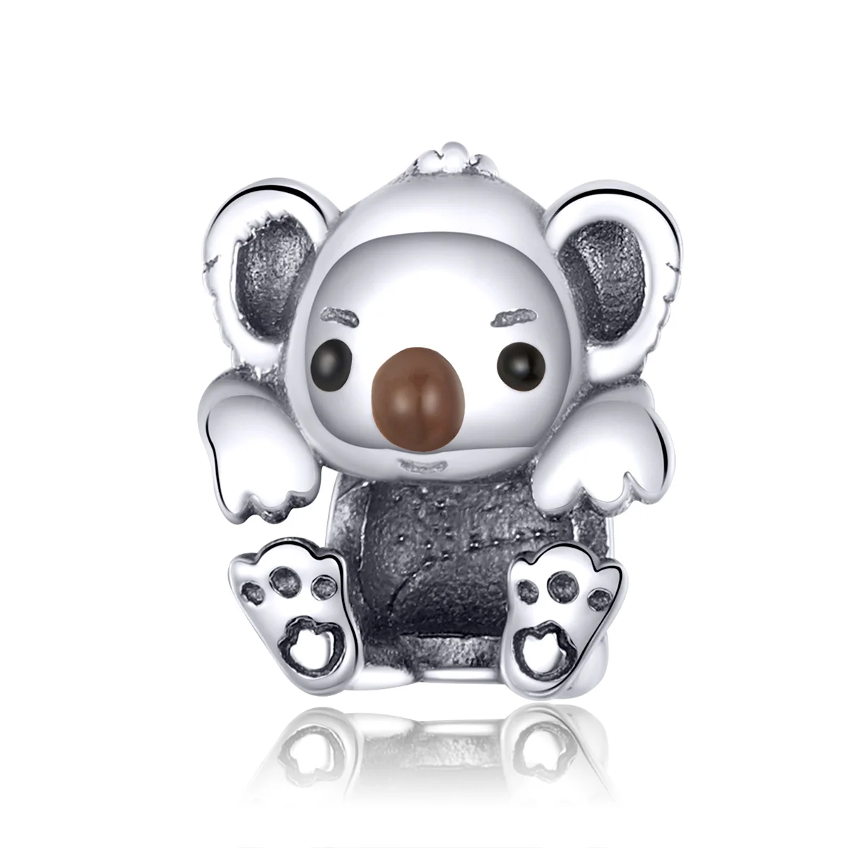 

BAMOER Baby Koala Metal Beads for Women Jewelry Making 925 Sterling Silver Animal Charm fit Bracelet & Bangle Jewelry SCC1304