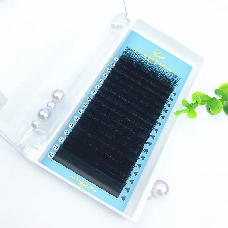 

Easy Fan Russian Volume Lash Extension Russian Silk Lashes Pre Fanned J B C D L Curl Synthetic Eyelashes, Black