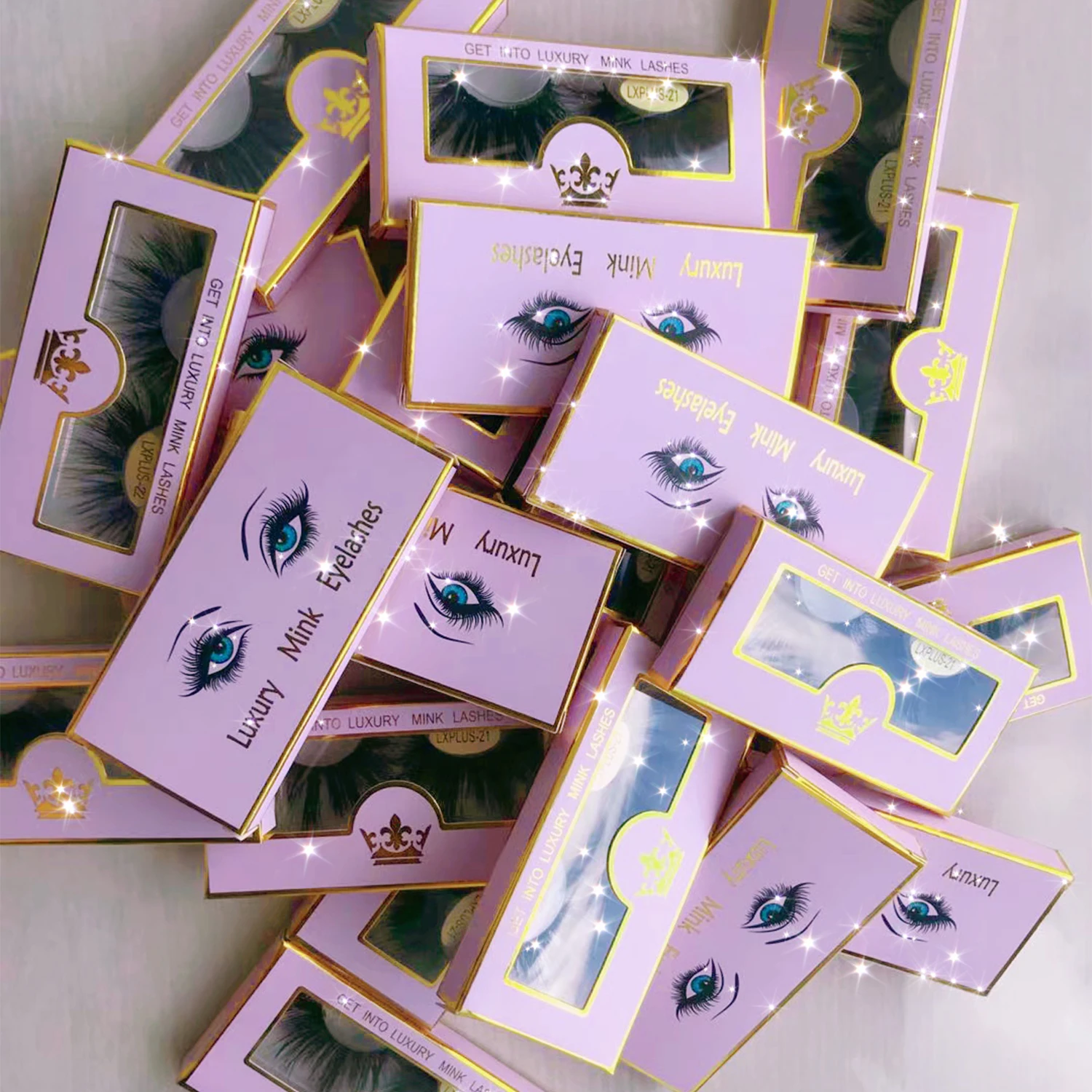 

wholesale butterfly 25 mm mink eyelashes case packaging box vendors 25mm bulk volume false eye lashes strips