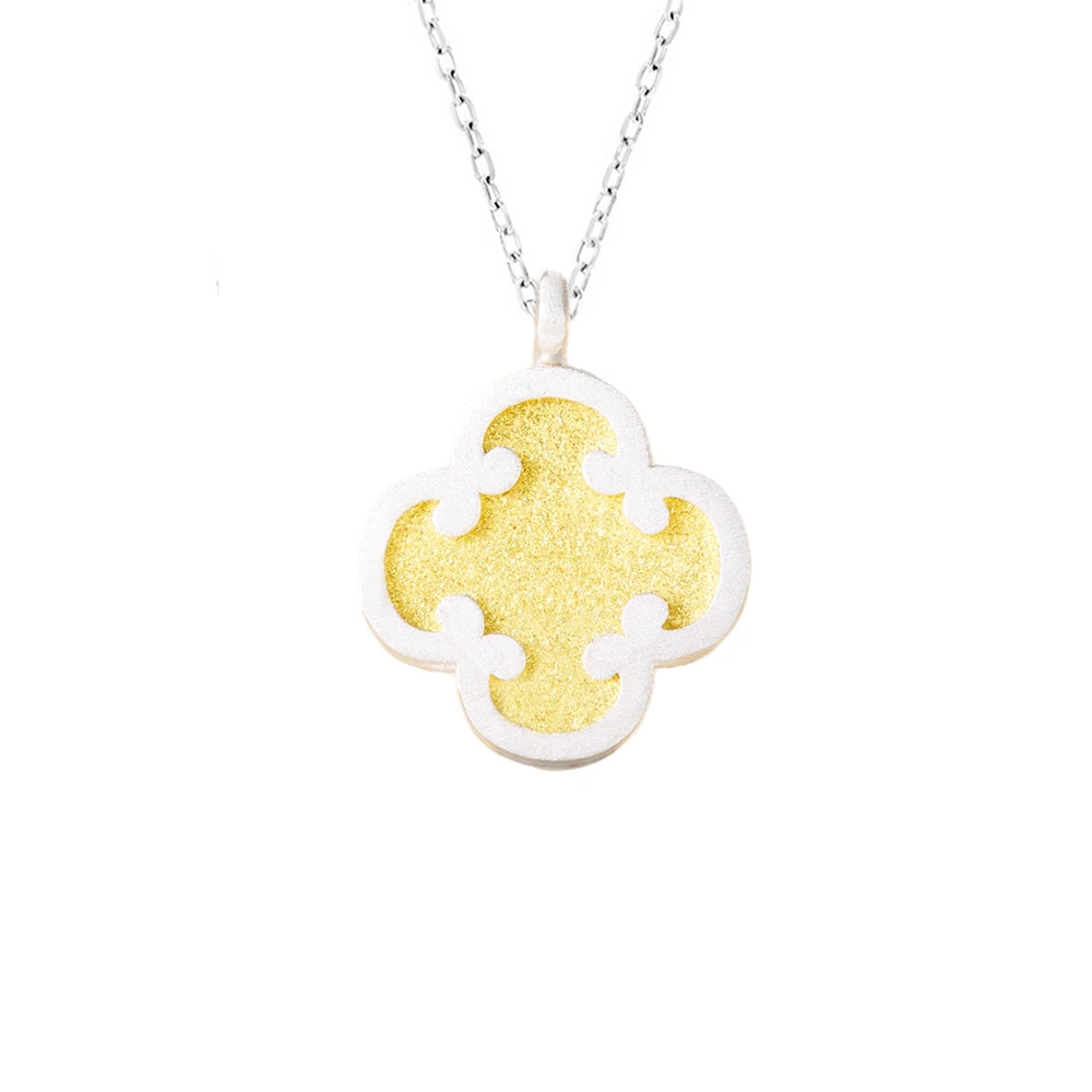 

Fortunate Jewelry exclusive Unique Gift for Women men fashion In stock custom handmade Ruyi Silver Gold Necklace