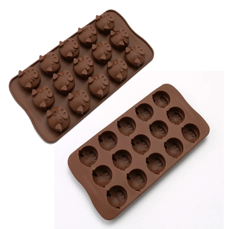 

Creative home environment friendly silicone pig head Chocolate Mold & ice lattice mold, Brown