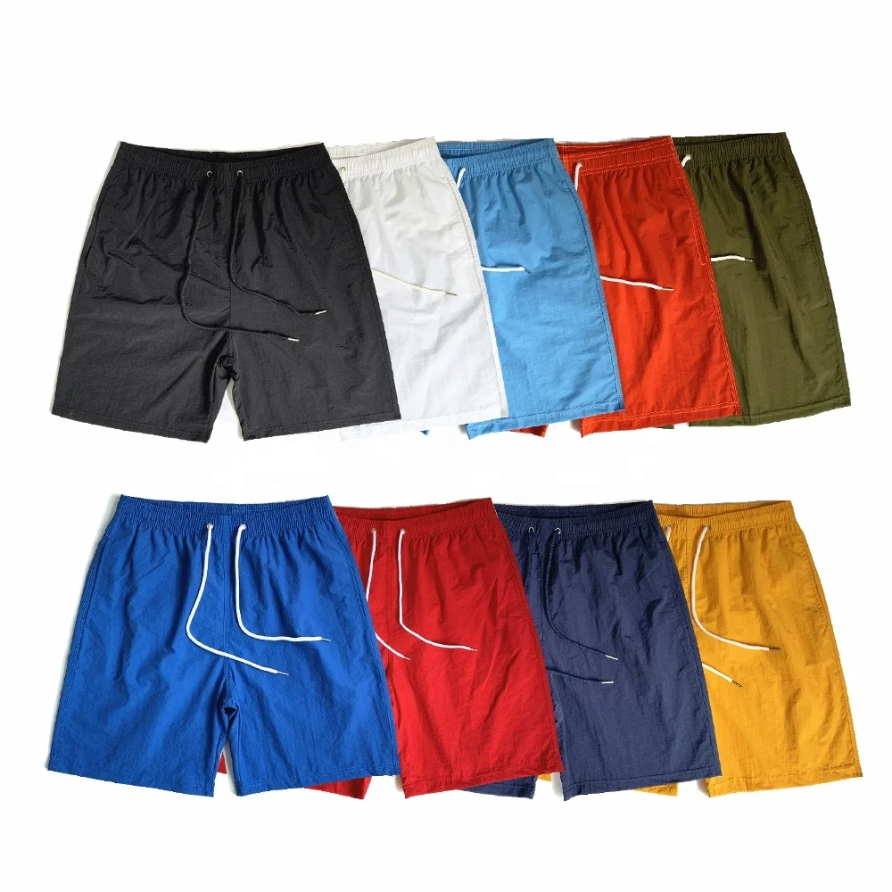 

2021 mens waterproof short swim trunk board shorts nylon beachwear blank custom beach shorts for men