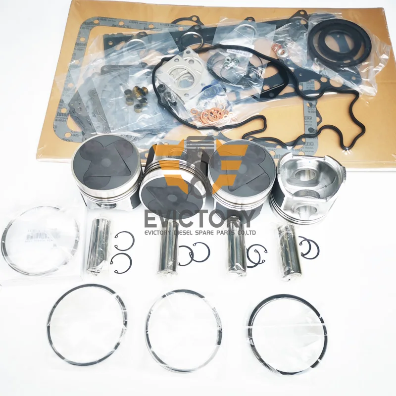 

For Kubota V3300T V3300DI V3300-DI-T V3300 rebuild overhaul kit Piston ring + gasket kit + piston set