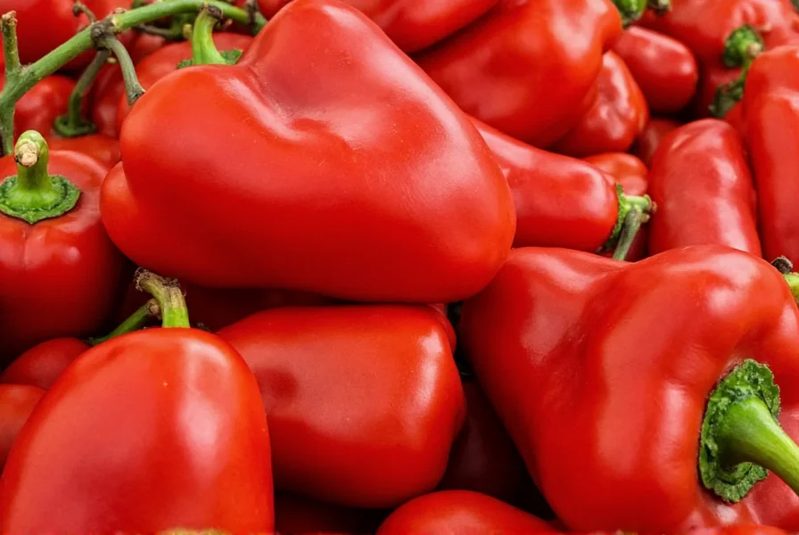 Various paprika types displayed in glass jars showing color differences from bright red sweet paprika to darker smoked varieties