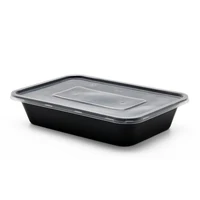 

Take Away 650ml Clear Microwave Injection PP Plastic Bento Salad Food Disposable Lunch box with lid