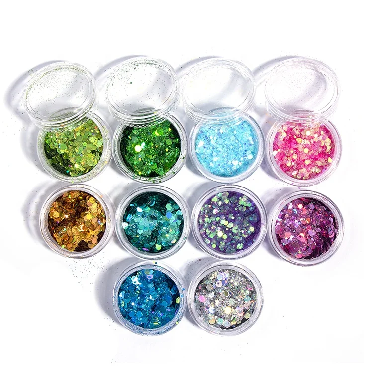 

High Quality Cosmetics Makeup Loose Glitter Single Eyeshadow Private Label Chunky Glitter