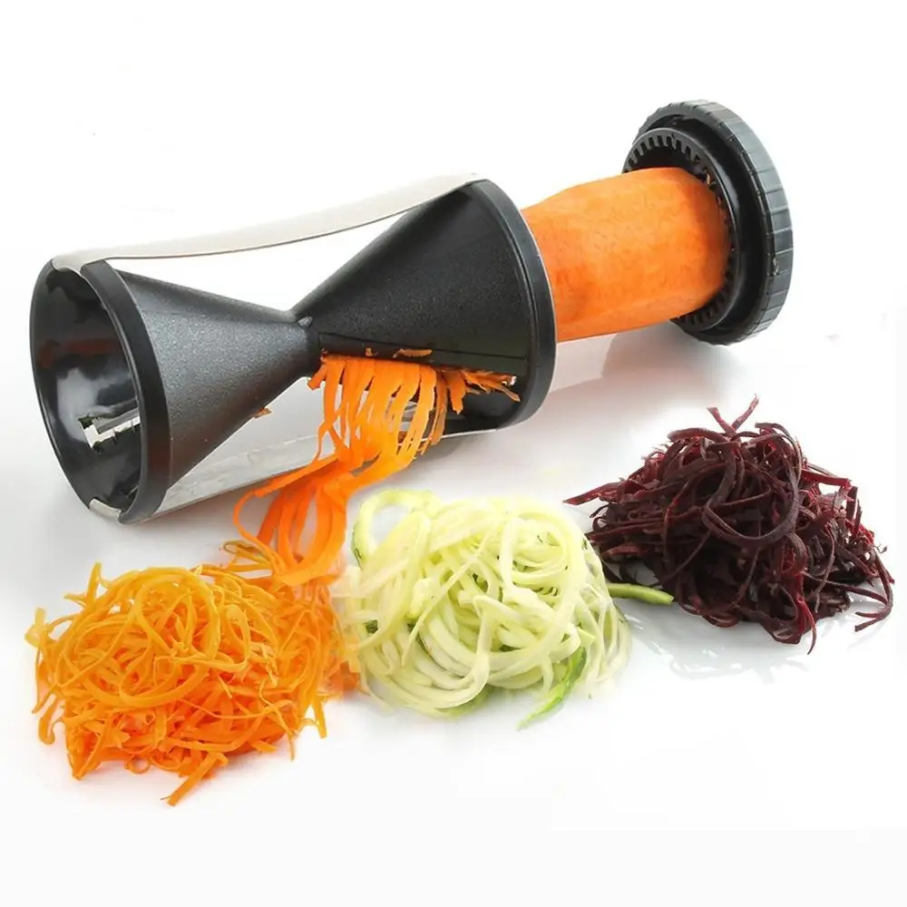 

Amazon Hot Sale Spiral Vegetable Slicer, Vegetable Spiralizer and Cutter carrot slicer zucchini pasta noodle spaghetti maker, Customized