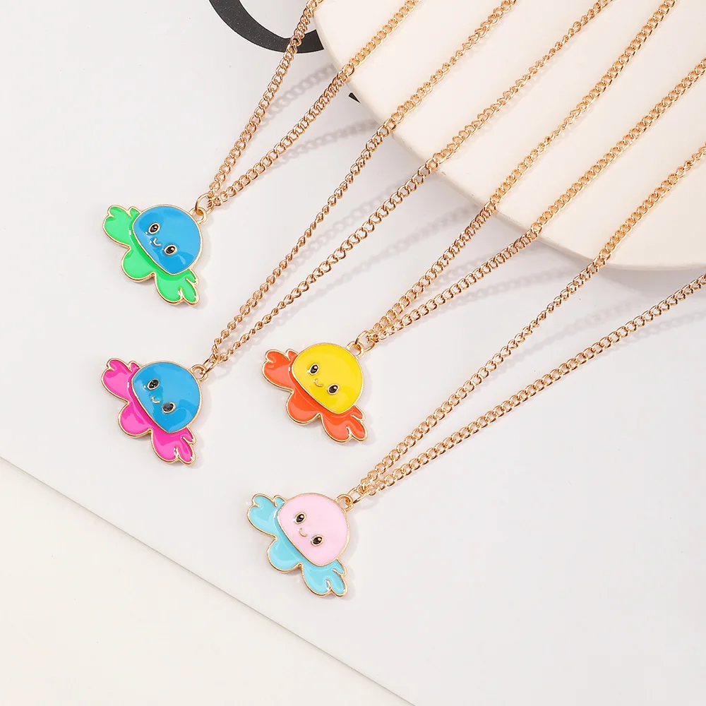 

Indie Kidcore Tong Qu Coker Bijoux For Women Girls Ladies Friendship Gift Colourful Happy Or Angry Face Drop Oil Animal Necklace