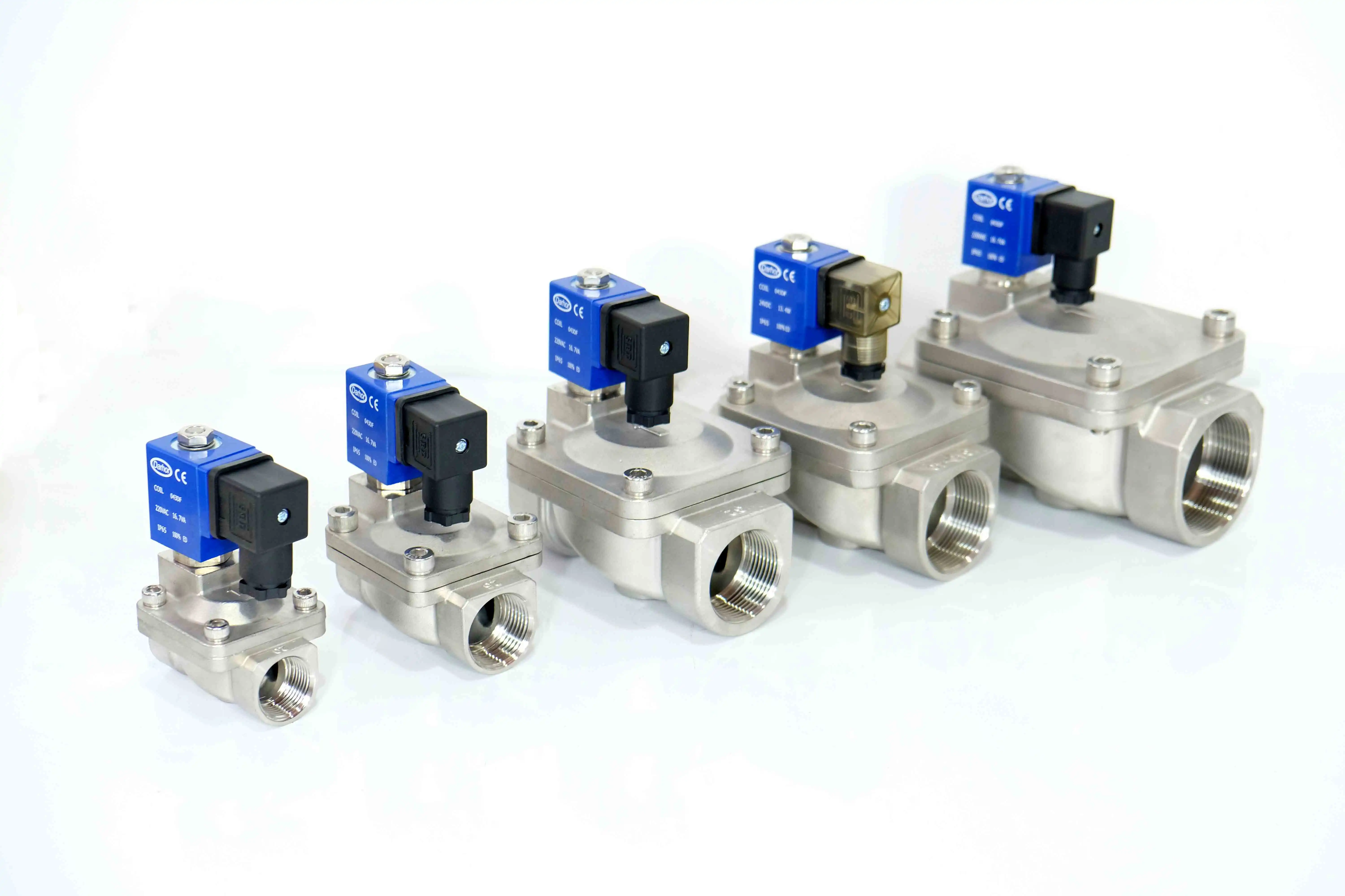 2路不锈钢黄铜先导式电动气阀常闭