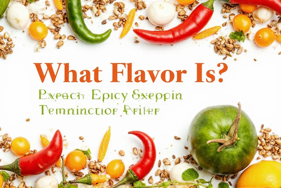 Flavor diagram showing taste, aroma, and texture