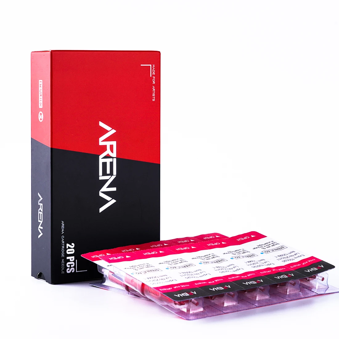 

Arena Turbo Curved Magnum Shader Needle Needle Cartridge OEM 1207RM-T, Red