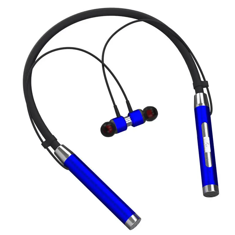 

4.2 in-Ear Sports Earphones Magnetic Switch Headsets wireless 5.0 BT neckband earphones For running man woman, Black
