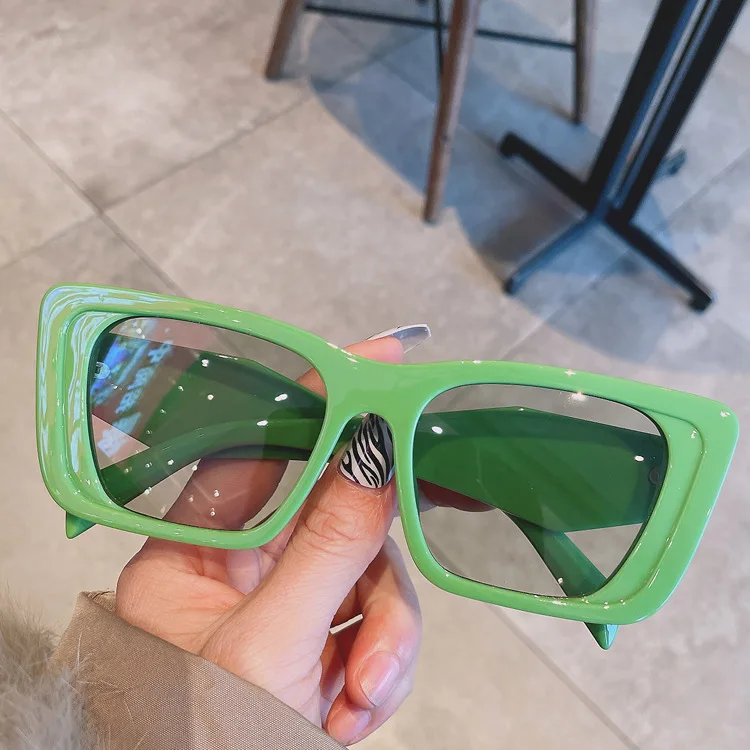 

LBAshades Cat eye retro trade sunglasses for men and women uv400 green cross-border design sunglasses