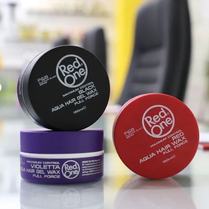 

Hot Sale Cheap Price Red One Strong Hair Styling Hair Wax Private Label, Blue red purple black