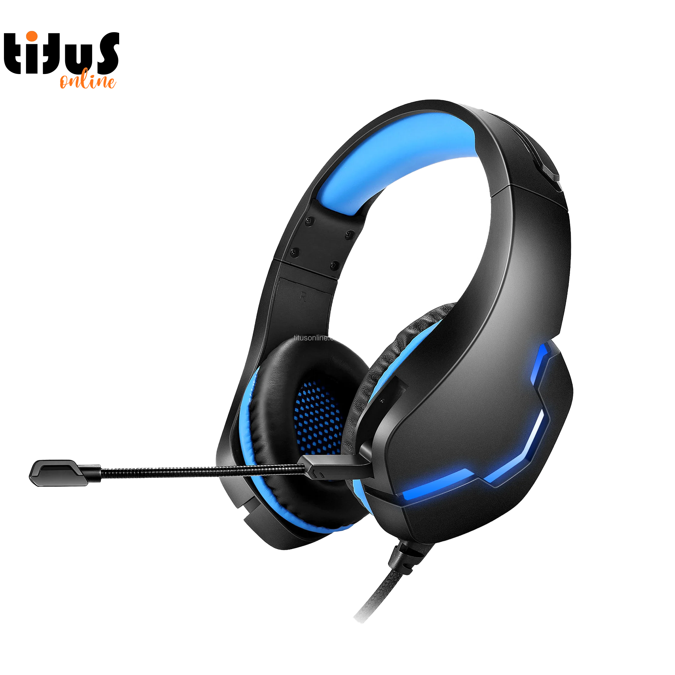 

J10B Gamer wired RGB Over Ear Headband ANC Boys Noise Cancel Cable Usb PC Game Headphone Gaming Headset With Microphone