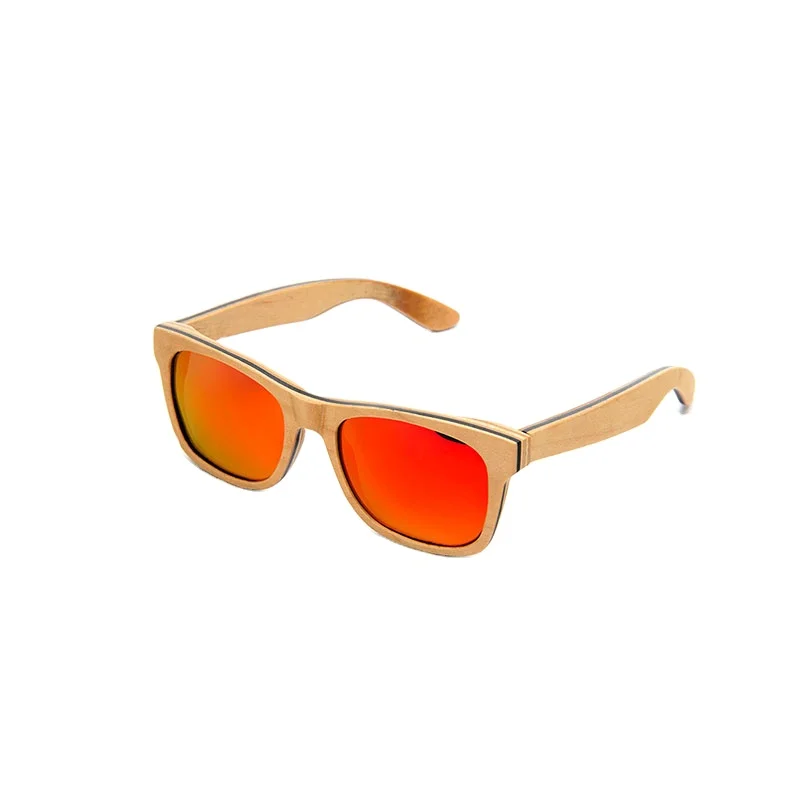 

Glazzy high quality skateboard wooden frame polarized mirrored lens oem sunglasses, Customized wooden sunglasses