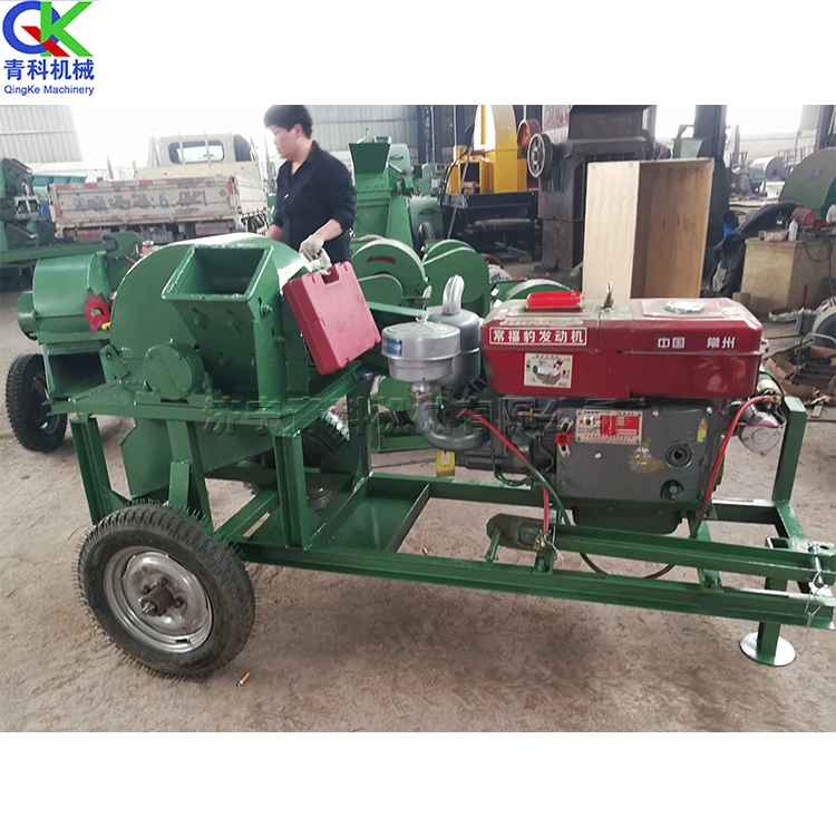 self feeding Single Shaft 40hp diesel electric engine wood Waste Pallet Tree Timber chipper  Recycling branch shredde Machine