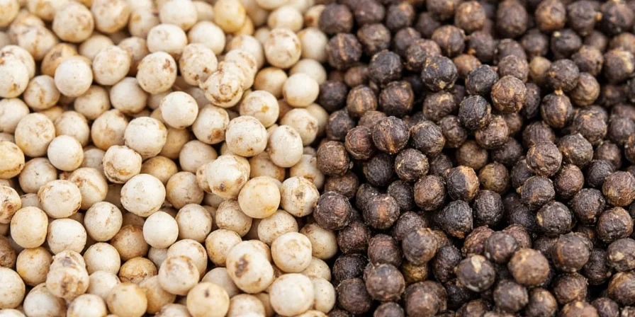 Manual pepper mill grinding fresh peppercorns