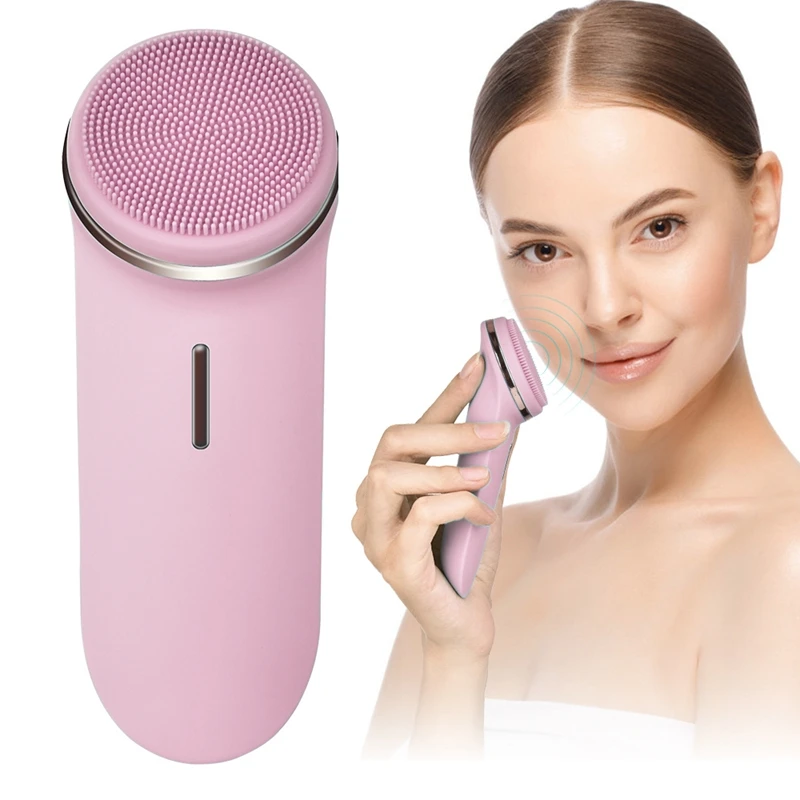 

china factories 2 IN 1 rechargeable facial cleansing brush best face exfoliator brush silicon facial cleaner brush