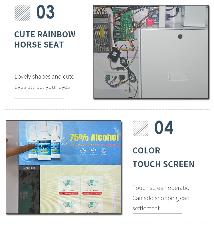 Small Custom Medal Vending Machine with 18.5 Inch Touchscreen and 4G LTE Network for Commemorative Tourism Coins
