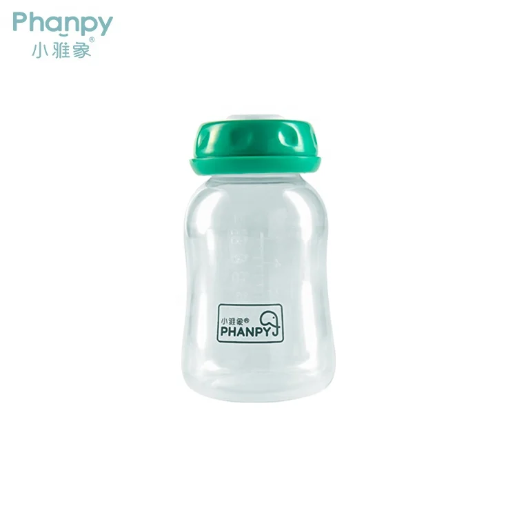 

PH789203 Breastmilk Collection Storage Baby Feeding Bottle Leakproof 150ml 180ml PP Breast Milk Bottles 3 Pcs/Box, Green, customized