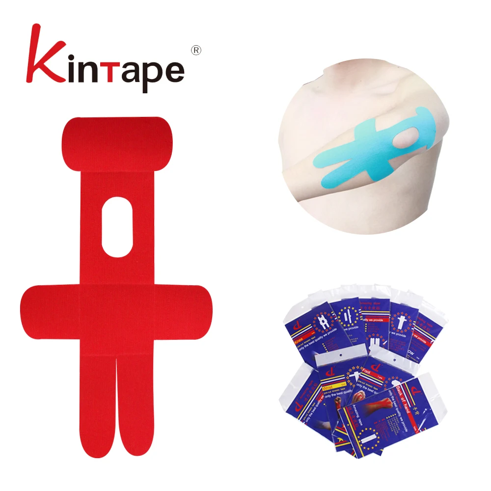 

OEM Customized Pre-cut Single Patch Kinesiology Tape / Kintape For Muscle Relaxation And Physicotherapeutics