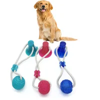 

Multifunction Pet Molar Bite Dog Toys Rubber Chew Ball Cleaning Teeth Safe Elasticity Soft Puppy Suction Cup Dog Biting Toy