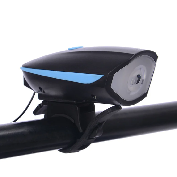 

Wholesale waterproof strong light USB rechargeable bicycle light with horn taillight alarm bell