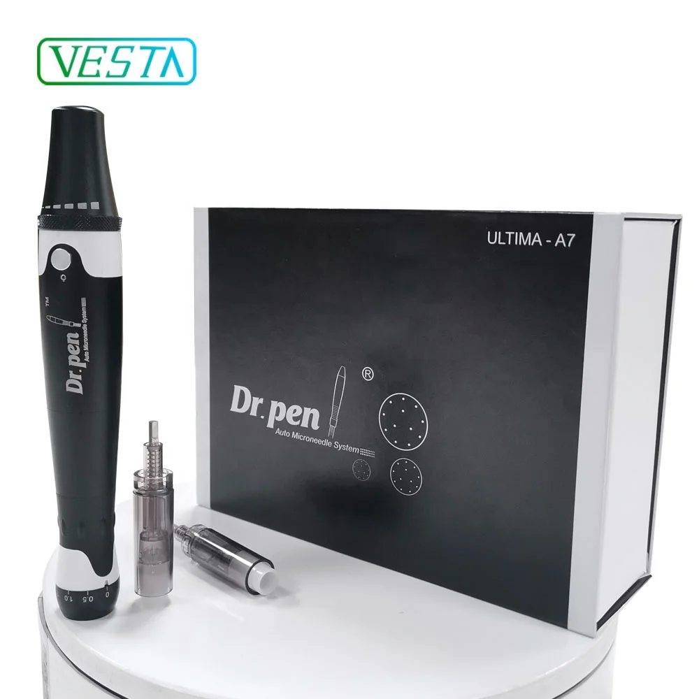 

Professional Needle Free Rechargeable Microneedle A7 Derma Pen, Black