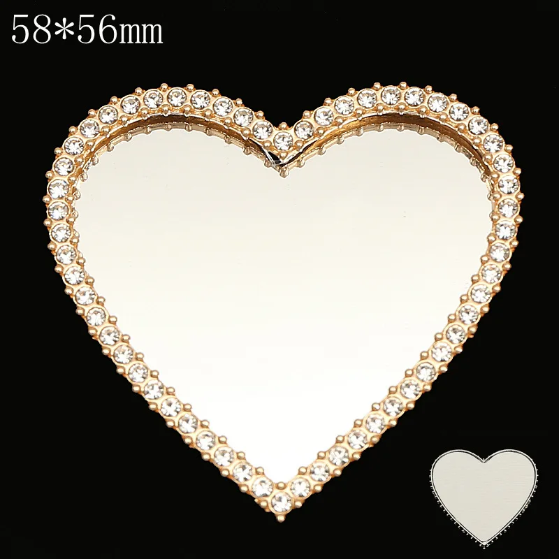 

China factory wholesale diamond-shaped heart-shaped mini makeup mirror, Picture