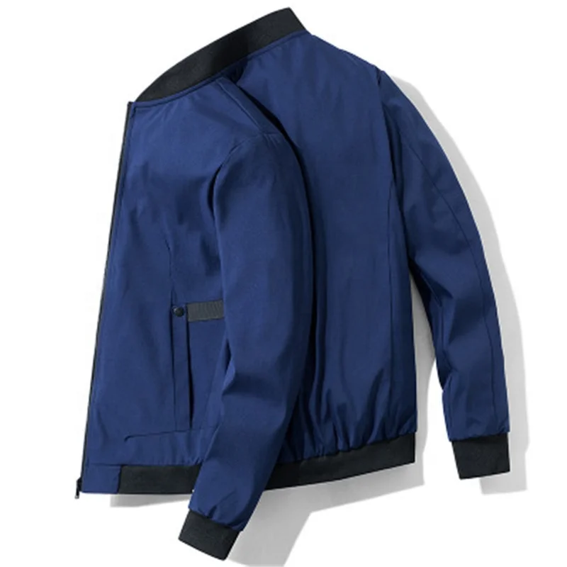 

Casual Loose Slim Baseball Men's Jackets, Black/dark blue/light gray