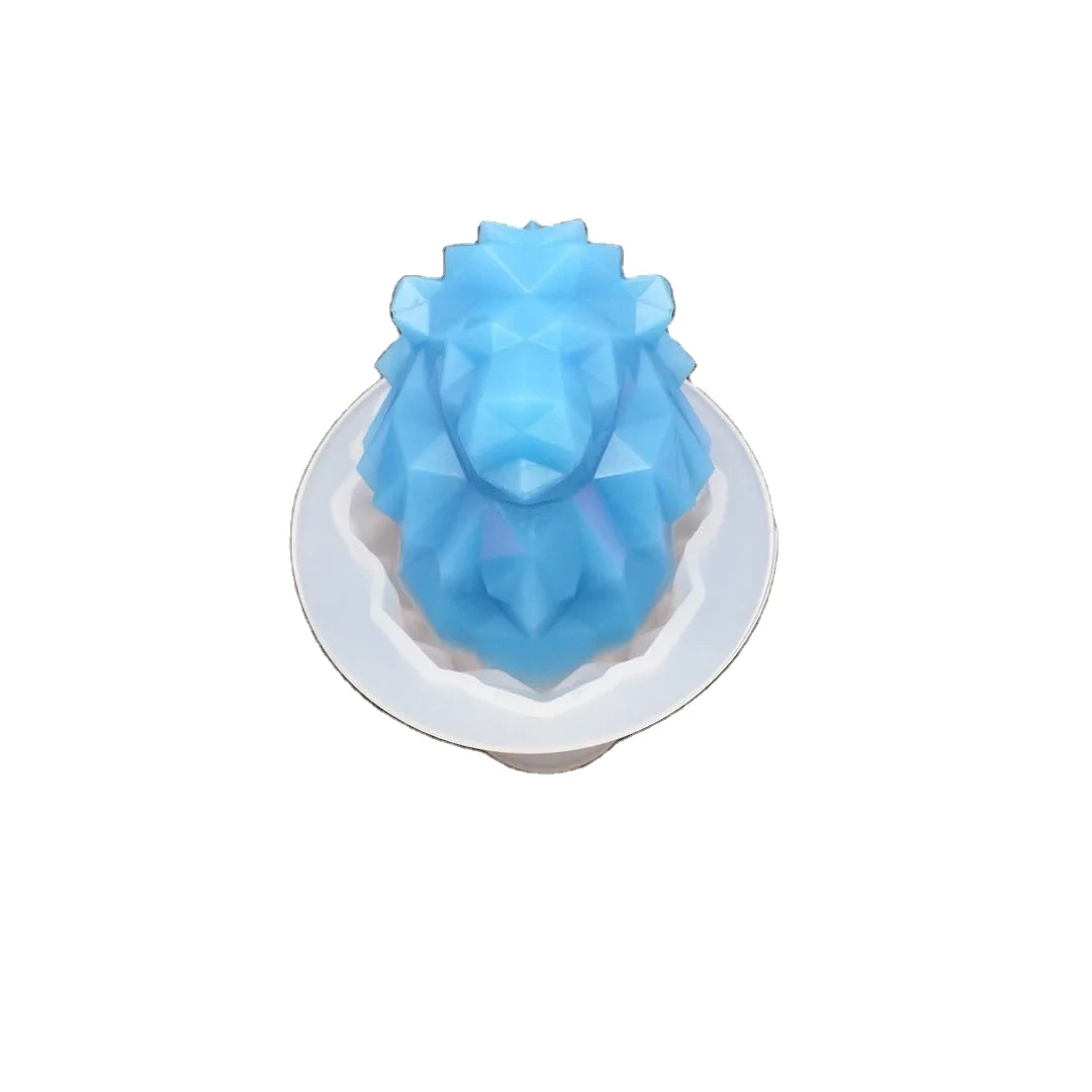 

3D mold of Diamond lion wolf shaped silicone resin Candle Cake molds mould