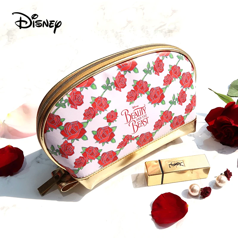 

Disney Makeup Bag Beauty and the Beast Series Wholesale PU Waterproof Travel Cosmetic Storage Bag