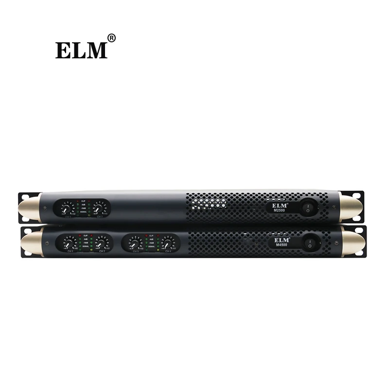 

4-channel 1U size class d audio professional Digital power amplifier sound M4500 500W for Stage performance, Black