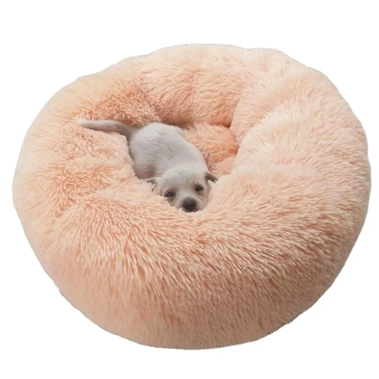 

Amazon Hot Sale Soft Plush Pet Bed Rest Improved Sleep Bed Round Pet Bed, Customized color