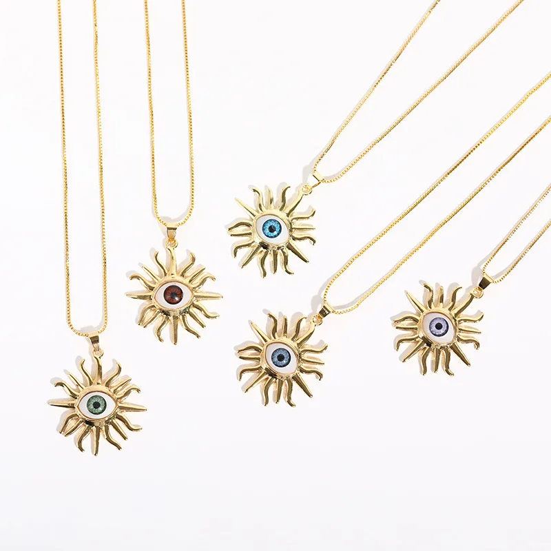 

Boho Choker Necklace Eye Necklaces Chain Short Jewelry for Women and Girls