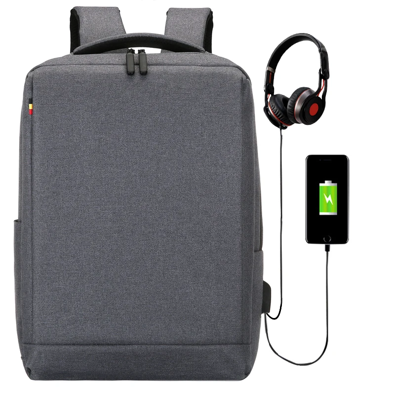 

Custom Plain Computer Bag Backpack USB Waterproof Travelling Antitheft Laptop Backpack, 3 colors