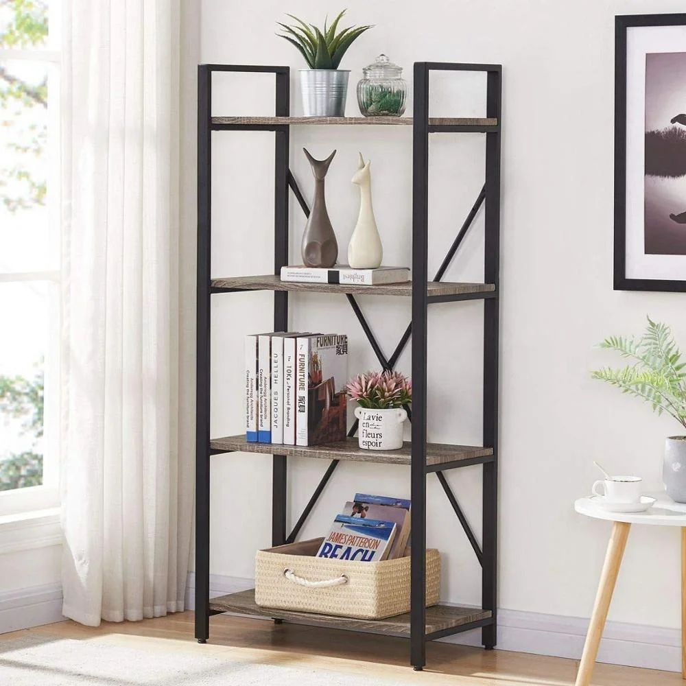 narrow metal shelving unit