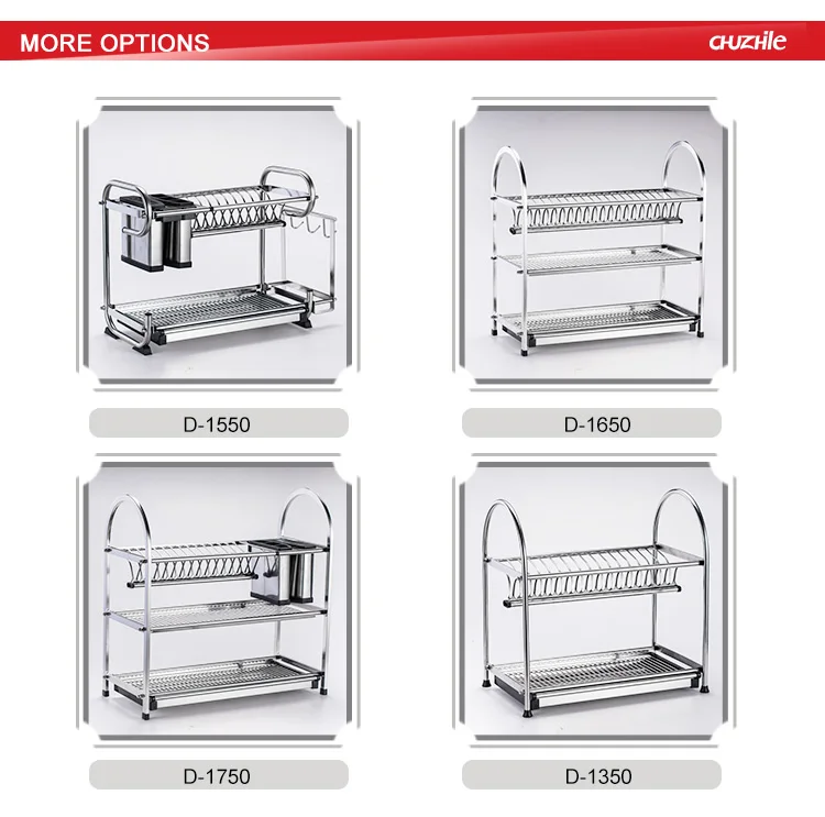 Factory Supplier Wire Dish Rack Kitchen Utensil Rack Dish Drainer Dish