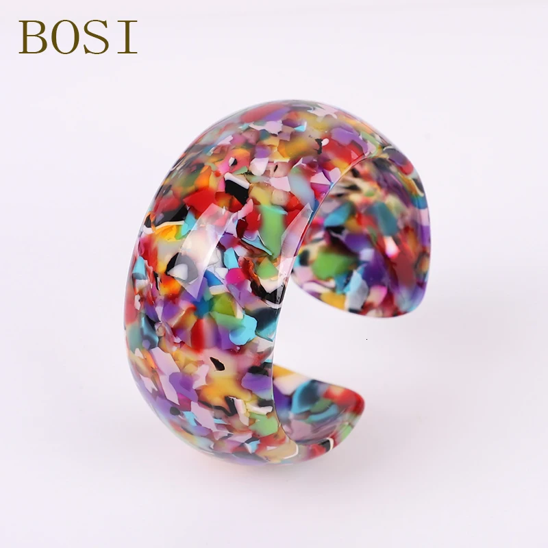 

2020 Agustina New Acrylic Bracelet fashion Resin Bracelet leaves bee key fish flower pendant bracelet, Colorful