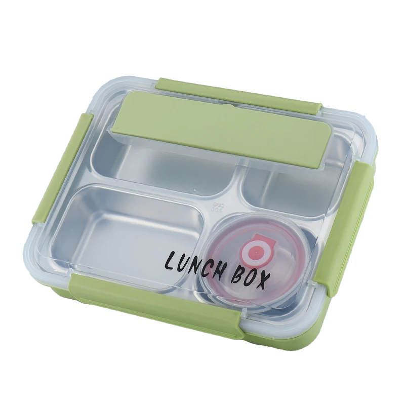 

304 stainless steel lunch box with leak proof silicone