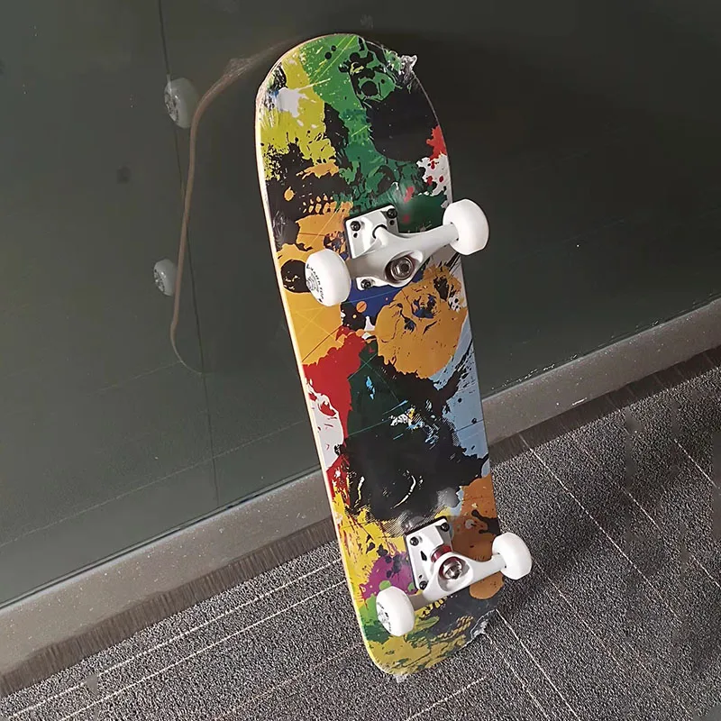 Premium Maple Patineta Skate Pro Skate board Art Custom 4 Wheels Complete Skateboard