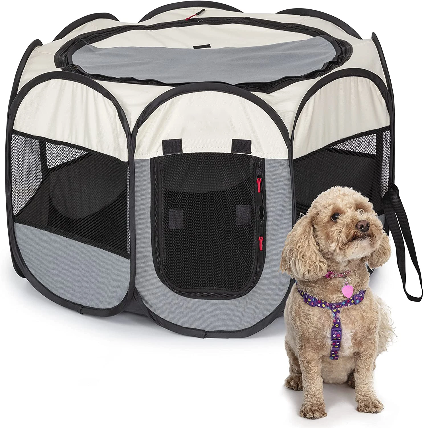 

Manufacturer Wholesale Mesh Breathable Portable Pet Playpen Dog Playpen Waterproof Dog Kennel Pet Tent, Picture