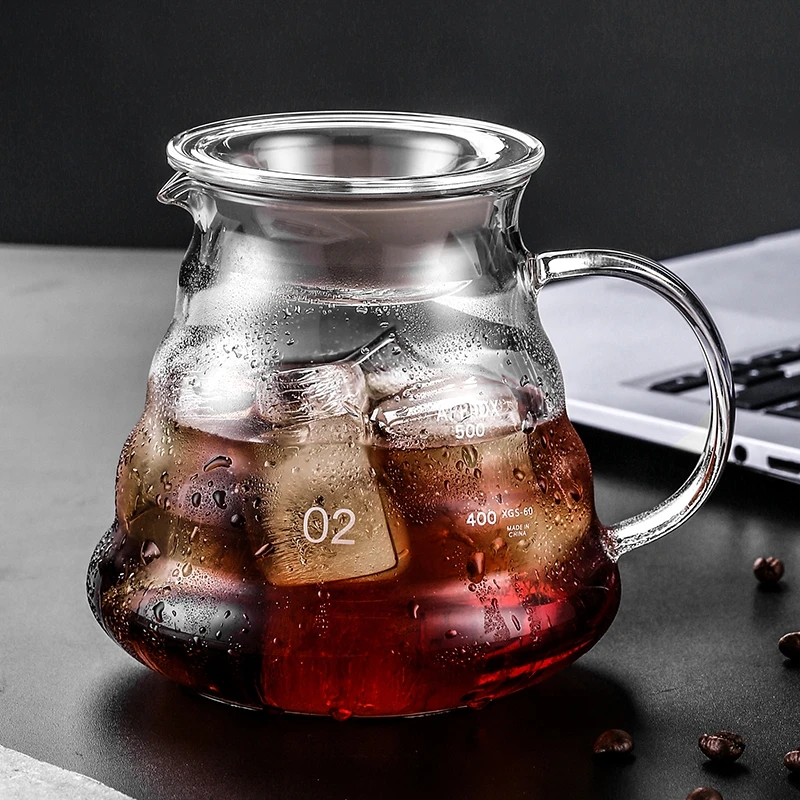 

Pour Over Coffee v60 Maker Reusable 304 Stailess Steel Tea Coffee Drip Water Filter Glass Pot, Silver