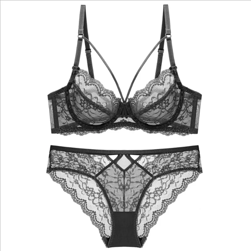 

Womens Lingerie Set 2021 Pants Women Lace Underwear Transparent Panty Bra Ladies Inner Wear, White, pink, green, black