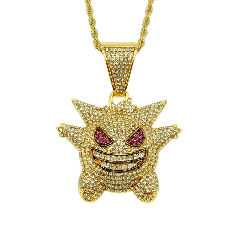 

Three-dimensional Geng Ghost Pendant HIPHOP Hip Hop Necklace Accessories Angel Number Zodiac Sign Jade Necklace